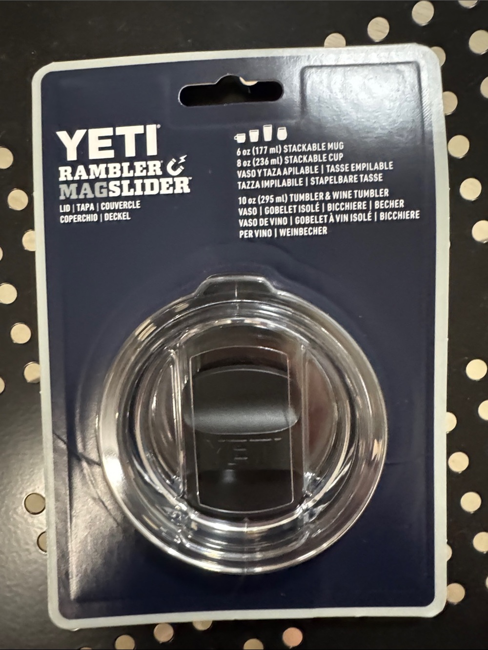 Yeti Clear MagSlider Lid with Black Slider